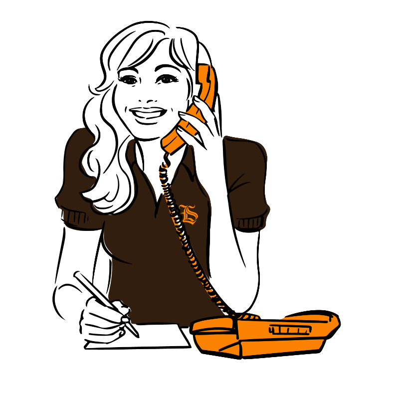 Illustration of a person on the phone